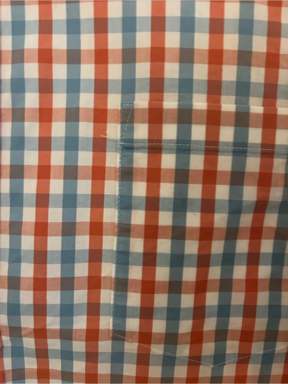 J. Crew Men’s Orange and Blue Plaid Button-Down Shirt